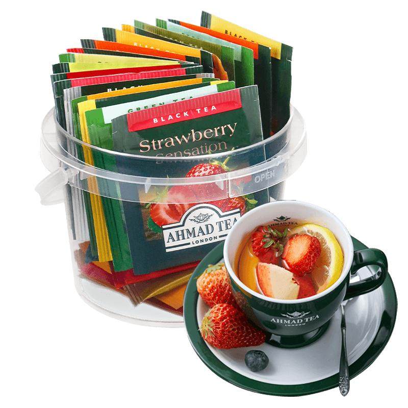 AHMAD TEA亚曼缤纷茶桶18味水果袋泡红茶办公室女生养生花茶18包