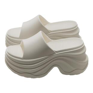 厚底拖鞋女夏季外穿2025新款小个子增高踩屎感沙滩防滑eva凉拖鞋