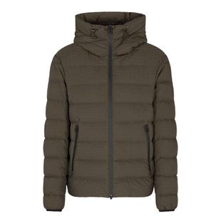 Armani/阿玛尼EA 男士老花鹰标保暖连帽羽绒服 EM003043 AF15384