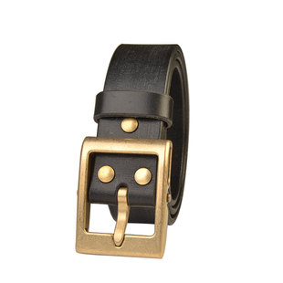 男士黄铜风尘4代针扣日字扣英国马缰革真皮腰带透染头层牛皮皮带