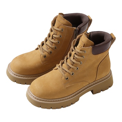 德赛秋冬新款复古时尚厚底马丁靴