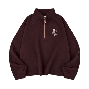 乔丹套头衫红色卫衣新年款商场同款官方正品运动服半拉链女子上衣