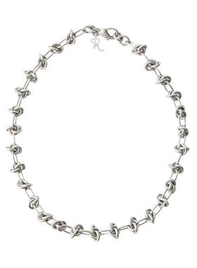 RAF SIMONSARCHIVEREDUX打结嘻哈高街个性百搭复古银项链男女同款