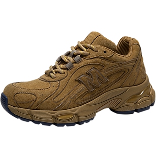 MIO米奥女鞋美式复古风2026春季新款驼色麂皮休闲厚底运动老爹鞋