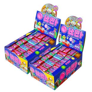 比巴卜泡泡糖喜羊羊带贴纸120粒混合味口香糖盒装80后儿童零食品