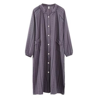 观昵双层棉纱睡裙女大码200斤秋