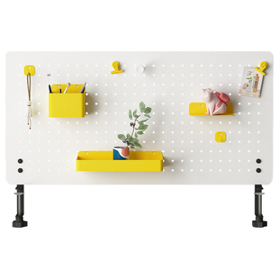 桌面洞洞板可立夹式办公桌隔板学习书桌收纳挡板置物架配件免打孔