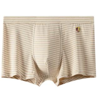 男士内裤彩棉平角裤抗菌青少年男式男款透气短裤裤衩男生四角裤头