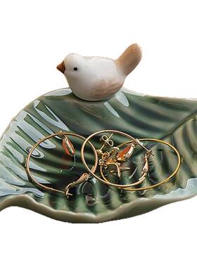 小鸟首饰盒陶瓷收纳盒轻奢高档精致送礼闺蜜生日许愿树摆件饰品盒