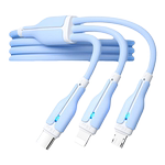 能适三合一快充数据线一拖三充电线器66W超级闪充6A适用苹果华为typec安卓手机2多功能3头oppo车载vivo小米6A