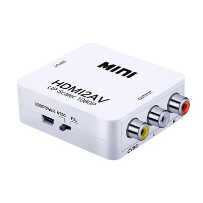 HDMI转AV高清信号转换老电视三色莲花线投影机音视频接口移动电信宽带适用于华为小米魔盒等网络盒监控录像机