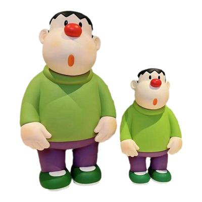 歪头胖虎大号呆萌可爱摆件