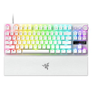 Razer雷蛇猎魂光蛛V3专业白色竞技版模拟光轴电脑游戏机械键盘