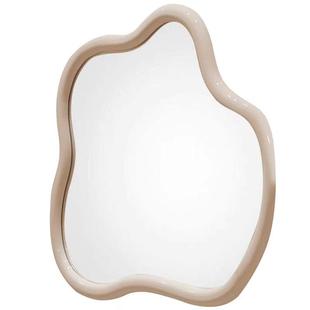 卫生间不规则浴室镜壁挂式洗手台除雾智能化妆镜子异形镜奶油风in