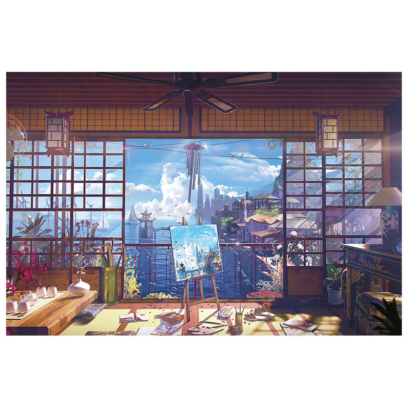二次元墙贴动漫风景海报卧室