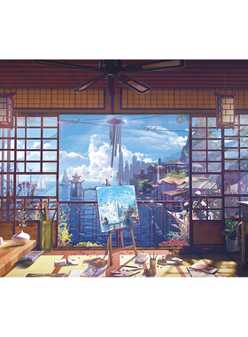 二次元墙贴动漫风景海报卧室
