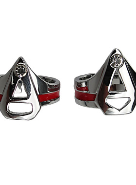 定做情侣银镀白金戒指艾斯北斗