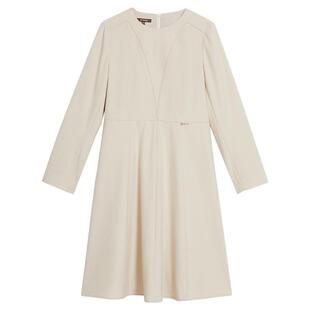 YINER音儿专选女装女装冬季时尚法式松弛感高支羊毛连衣裙