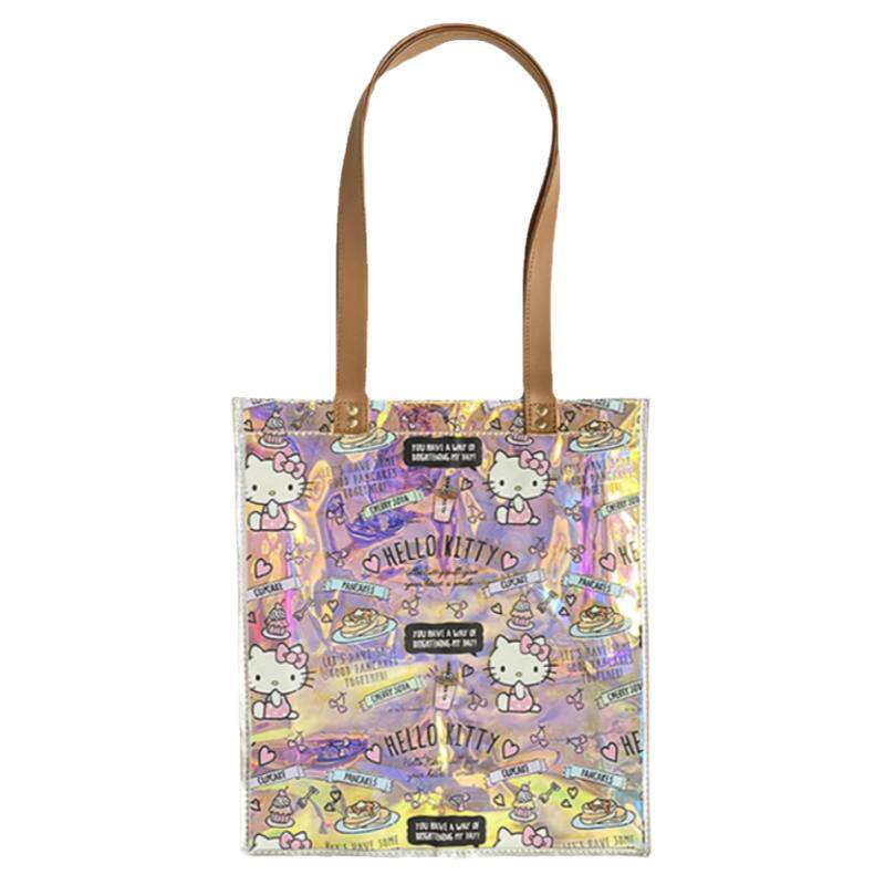 HELLO KITTY 夏日炫彩镭射潮包PVC百搭时尚女包单肩包手提包休闲