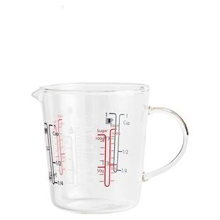 CAFEDEKONA耐热玻璃量杯带刻度厨房烘培杯牛奶杯咖啡可微波200ml