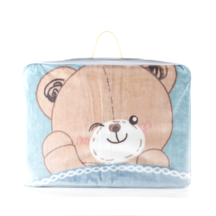 拉比婴幼儿童毛毯礼盒加大拉舍尔加厚毯子送礼袋宝宝柔软保暖套盒