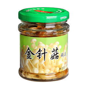 百家味金针菇170g*4瓶开盖即食下饭菜冷菜食用菌类罐头 多省包邮