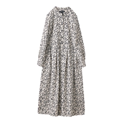 女式纯棉玫瑰印花连衣裙日系