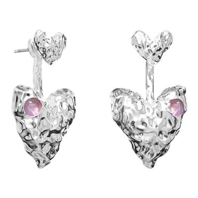 OINICIO欧泊爱心耳钉礼物送女友