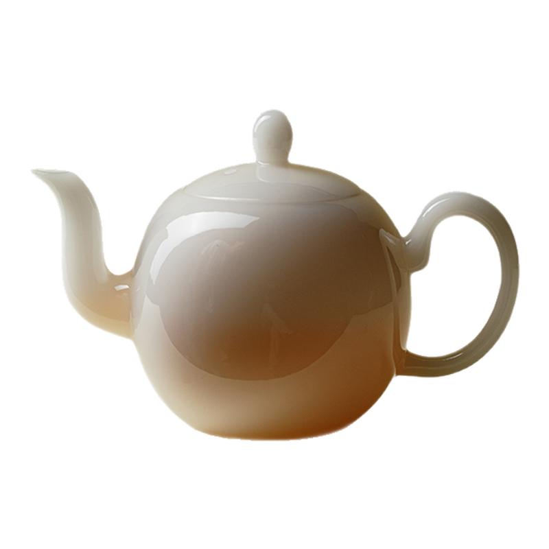 梵汝 冰种璞玉瓷美人壶家用高档羊脂玉泡茶壶功夫茶具轻奢伴手礼