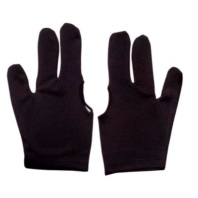 厂家直销台球手套三指 薄厚弹性款黑色男女左右桌球房俱乐部专用