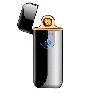 指纹感应十二生肖打火机无声超薄防风个性点烟器usb充电创意潮女