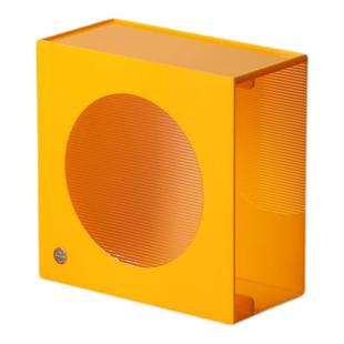 灰方黑胶唱片收纳架亚克力专辑碟片展示架卧室客厅透明储存收纳盒