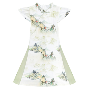 国风儿童演出服2025新款男童唐装新中式女童旗袍裙合唱表演舞蹈服