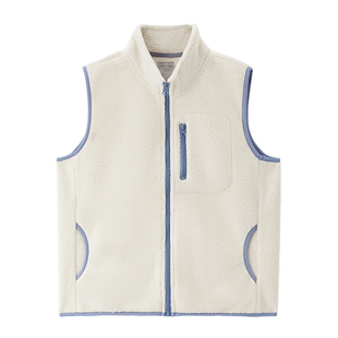 佐丹奴毛绒绒马甲女秋冬新款仿羊羔绒多口袋立领背心外套13375793