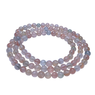 天然冰透拉丝兔毛水晶手链三圈彩发晶手串甜美饰品闺蜜礼物情侣款