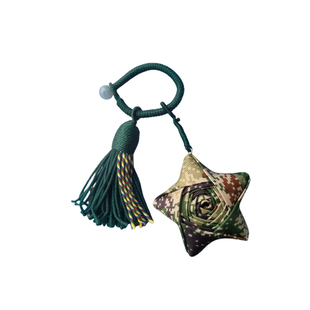 DIY迷彩星星钥匙扣流苏挂件创意包挂军旅纪念品手工布艺军恋礼物