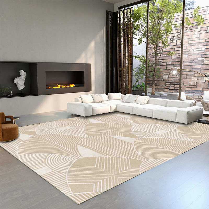 1日式侘寂风仿羊绒地毯毯简客厅毯大飘极家用卧室奶油地毯床边窗