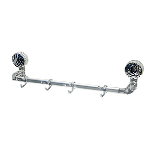 吸盘毛巾架卫生间壁挂式免打孔浴室浴巾置物架厕所毛巾挂杆挂钩架