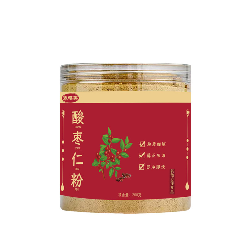 酸枣仁粉正宗炒熟酸枣仁粉正品泡水酸枣仁汤茶罐装速溶冲泡即饮粉