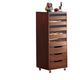 牙科柜首饰柜家用落地茶具收纳柜客厅靠墙边柜置物柜全实木斗柜