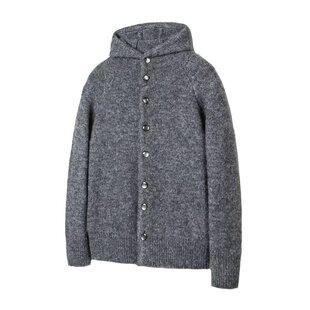 青年学生上衣大码连帽开衫外套针织衫毛衣男慵懒风老钱风