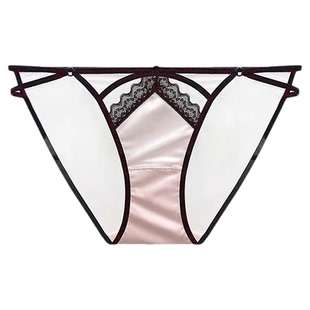 维多利亚多培尔性感细带蕾丝内裤女火辣高开叉纯棉裆纯欲三角裤
