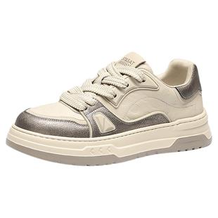 星期六男鞋低帮复古板鞋男款拼色百搭厚底防滑耐磨男士运动休闲鞋