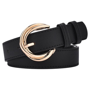 啄木鸟皮带女士2025新款真皮装饰时尚针扣牛皮配牛仔裤腰带女款