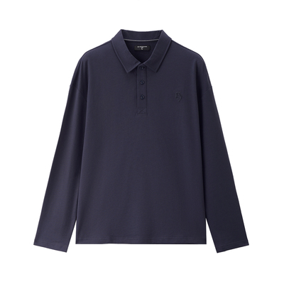 Giordano长袖刺绣POLO纯棉