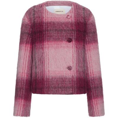 宝姿PORTSPURE女装2025秋冬新品羊毛混纺 梭织短款毛呢大衣 外套