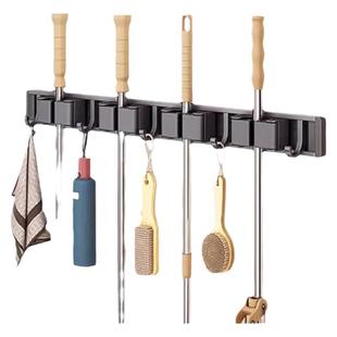 太空铝扫拖把壁挂夹可移动挂钩免打孔浴室卫生间收纳神器固定架子