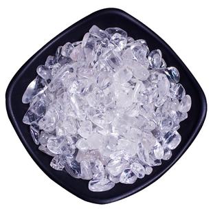 天然白水晶碎石消磁净化石白水晶原石水晶消磁碗容器白水晶消磁石