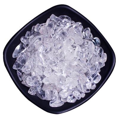 天然高品质白水晶碎石消磁净化石