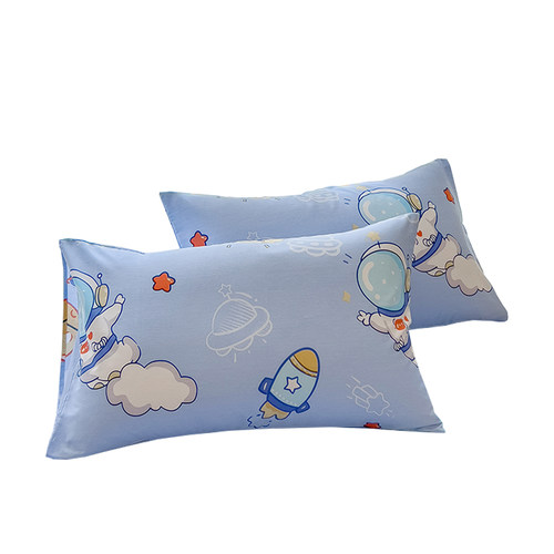 卡通枕套一对装纯棉枕头内胆罩48x74cm单人全棉枕芯套学生枕罩2只